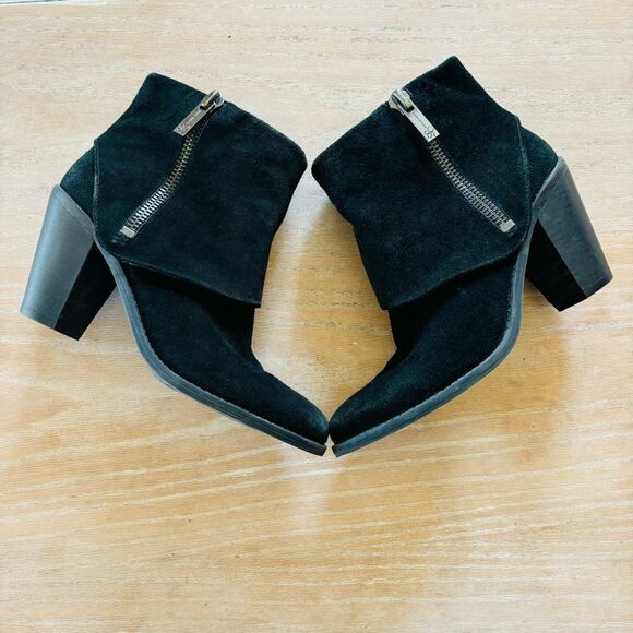 Jessica Simpson Caufield size 8 suede zip booties in black - Picture 6 of 8